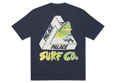 Pre-owned Palace Men's  Trisurf Co T-shirt In Navy Blue