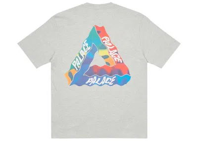 Pre-owned Palace Men's  Trivisions T-shirt In Grey Marl In Gray