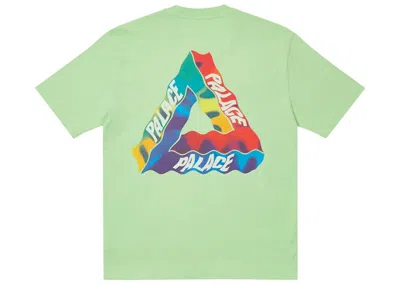 Pre-owned Palace Men's  Trivisions T-shirt In Pistachio In Green