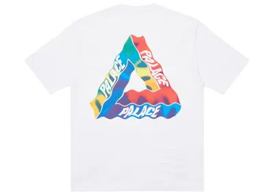 Pre-owned Palace Men's  Trivisions T-shirt In White