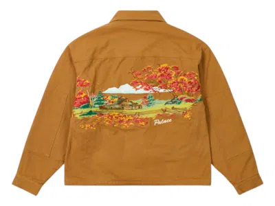 Pre-owned Palace Men's  Utility Fleece Jacket In Brown