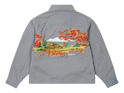 Pre-owned Palace Men's  Utility Fleece Jacket In Grey In Gray