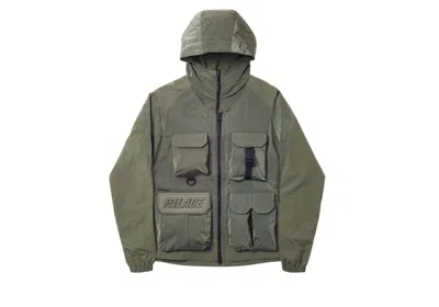Pre-owned Palace Men's  Utility Iridescent Jacket + Vest In Olive In Green