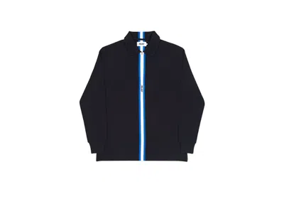 Pre-owned Palace Men's  Vertical Weave Zip Polo In Black