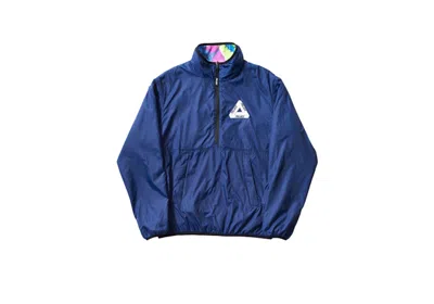 Pre-owned Palace Men's  Warper Reversible Fleecein Navy Blue