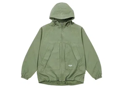 Pre-owned Palace Men's  Washed Cotton Jacket In Olive In Green