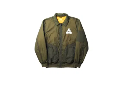 Pre-owned Palace Men's  Waximum Bomber In Olive