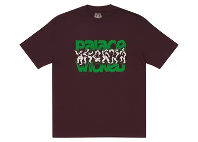 Pre-owned Palace Men's  Wicked T-shirt In Burgundy