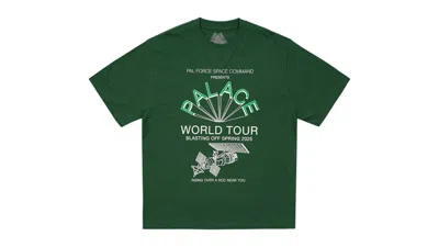 Pre-owned Palace Men's  World Tour T-shirt (ss25) In Racey Green