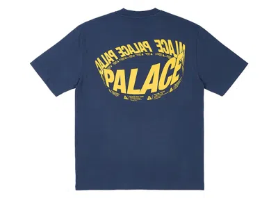 Pre-owned Palace Men's  Wrapper Logo T-shirt In Navy Blue