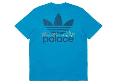 Pre-owned Palace Men's  X Adidas Nature Tee Shirt In Mystery Petrol