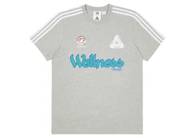 Pre-owned Palace Men's  X Adidas Palaste T-shirt In Medium Grey Heather
