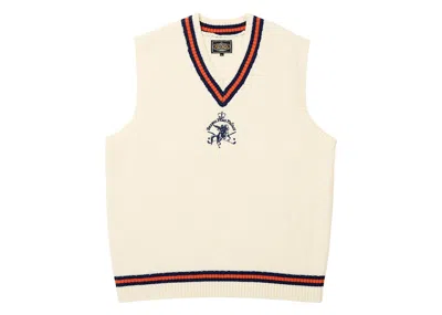 Pre-owned Palace Men's  X Beams Plus Cable Vest In White
