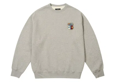 Pre-owned Palace Men's  X Beams Plus Graphic Crew In Grey Marl