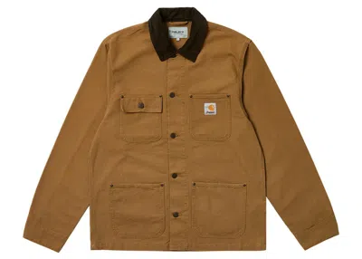 Pre-owned Palace Men's  X Carhartt Wip Michigan Coat In Hamilton Brown Tobacco