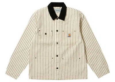 Pre-owned Palace Men's  X Carhartt Wip Michigan Coat In Hickory Wax/black In Multi