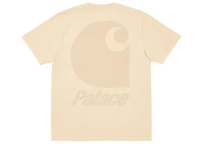 Pre-owned Palace Men's  X Carhartt Wip Short Sleeve Pocket T-shirt In Wax