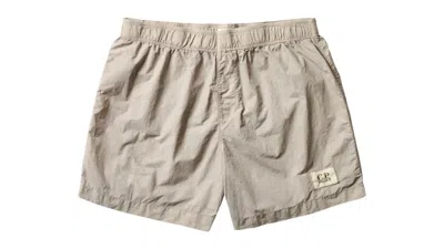 Pre-owned Palace Men's  X C.p. Company Flatt Nylon Swim Short In Stone