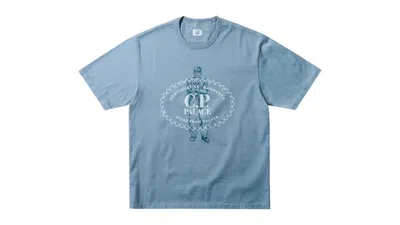 Pre-owned Palace Men's  X C.p. Company Mercerized Jersey 30/2 Twisted T-shirt In Blue