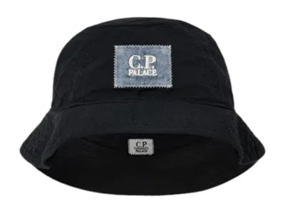 Pre-owned Palace Men's  X C.p. Company Plain Paper Touch Goggle Bucket Hat In Navy Blue
