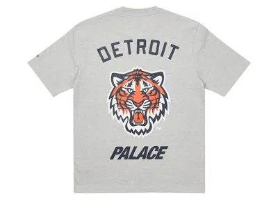 Pre-owned Palace Men's  X Detroit Tigers New Era T-shirt In Grey Marl