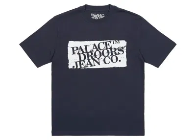 Pre-owned Palace Men's  X Droors T-shirt In Navy Blue