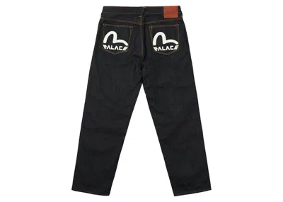 Pre-owned Palace Men's  X Evisu 2008 Classic Seagull Denim Jeans In Indigo Raw