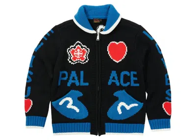 Pre-owned Palace Men's  X Evisu Cowichan Knit In Black