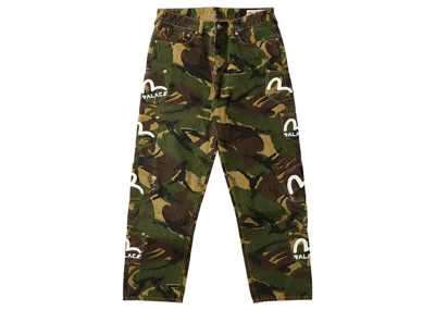 Pre-owned Palace Men's  X Evisu Denim Jean In Camo