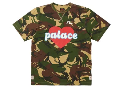 Pre-owned Palace Men's  X Evisu Heart T-shirt In Camo