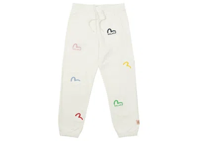 Pre-owned Palace Men's  X Evisu Pocket Joggers In Egret