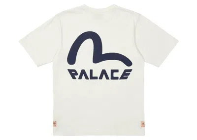 Pre-owned Palace Men's  X Evisu Seagull T-shirt In Egret