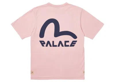 Pre-owned Palace Men's  X Evisu Seagull T-shirt In Pink Nectar