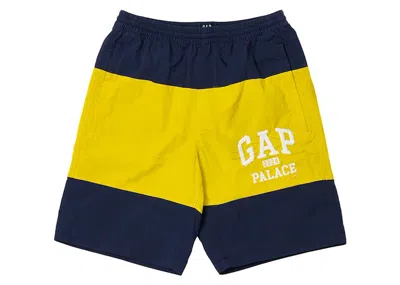 Pre-owned Palace Men's  X Gap Boardshort In Blue/yellow