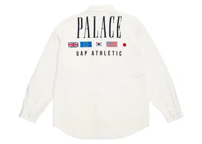 Pre-owned Palace Men's  X Gap Drop Shoulder Oxford Shirt In White