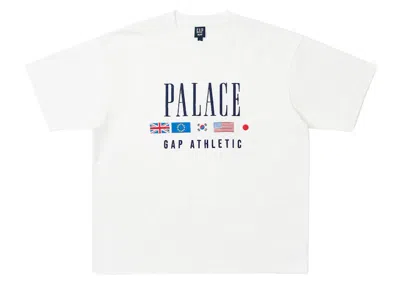 Pre-owned Palace Men's  X Gap Heavy Jersey T-shirt In White