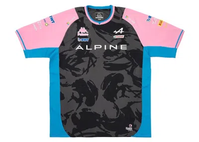 Pre-owned Palace Men's  X Kappa For Alpine Driver Jersey In Night Desert Camo