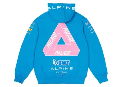 Pre-owned Palace Men's  X Kappa For Alpine Hoodie In Blue