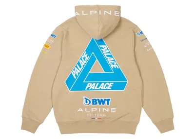 Pre-owned Palace Men's  X Kappa For Alpine Hoodie In Tan In Brown