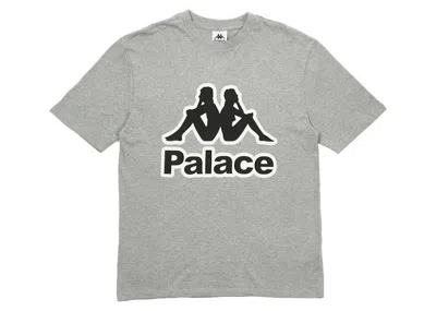 Pre-owned Palace Men's  X Kappa T-shirt In Grey Marl In Gray