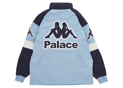 Pre-owned Palace Men's  X Kappa Warm Up Jacket In Blue