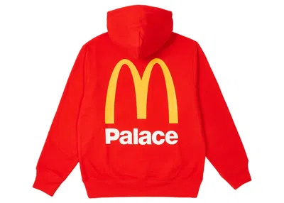 Pre-owned Palace Men's  X Mcdonald's Logo Hoodie In Red