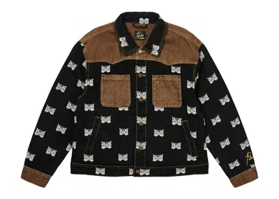 Pre-owned Palace Men's  X Needles Western Denim Jacket In Black