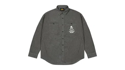 Pre-owned Palace Men's  X Neighborhood Shirt In Salt & Pepper In Gray