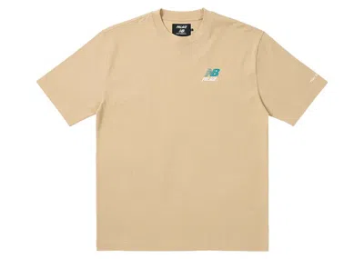 Pre-owned Palace Men's  X New Balance Logo T-shirt In Tan In Brown