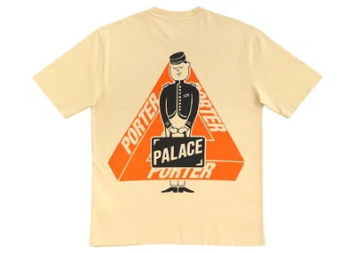 Pre-owned Palace Men's  X Porter Tri Ferg Bell Boy T-shirt In Beige In Sand