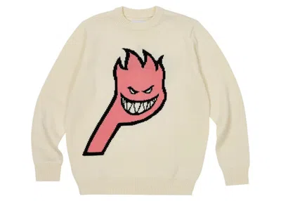 Pre-owned Palace Men's  X Spitfire Knit In Cream In White