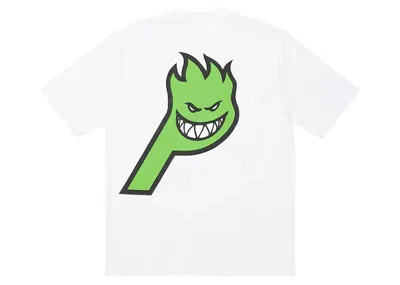 Pre-owned Palace Men's  X Spitfire Phead T-shirt In White