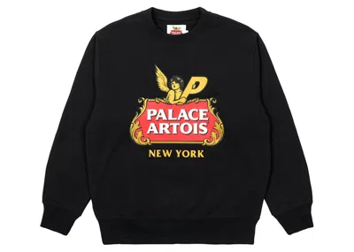 Pre-owned Palace Men's  X Stella Artois Cartouche Crew In Black