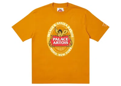 Pre-owned Palace Men's  X Stella Artois Coaster T-shirt In Gold